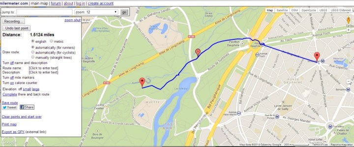Gmaps Pedometer Example
